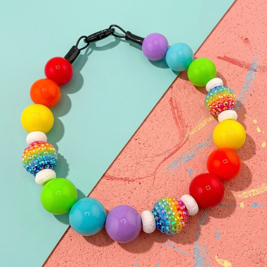 RAINBOW PULSE BEADED COLLAR