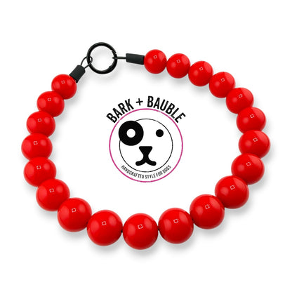 RED BEADED COLLAR