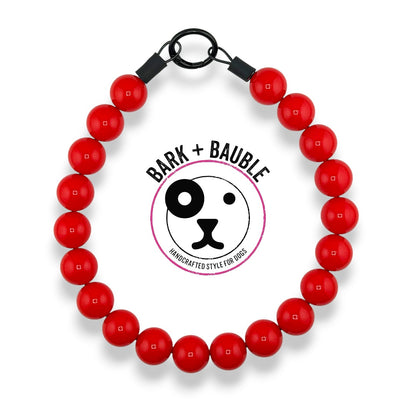 RED BEADED COLLAR