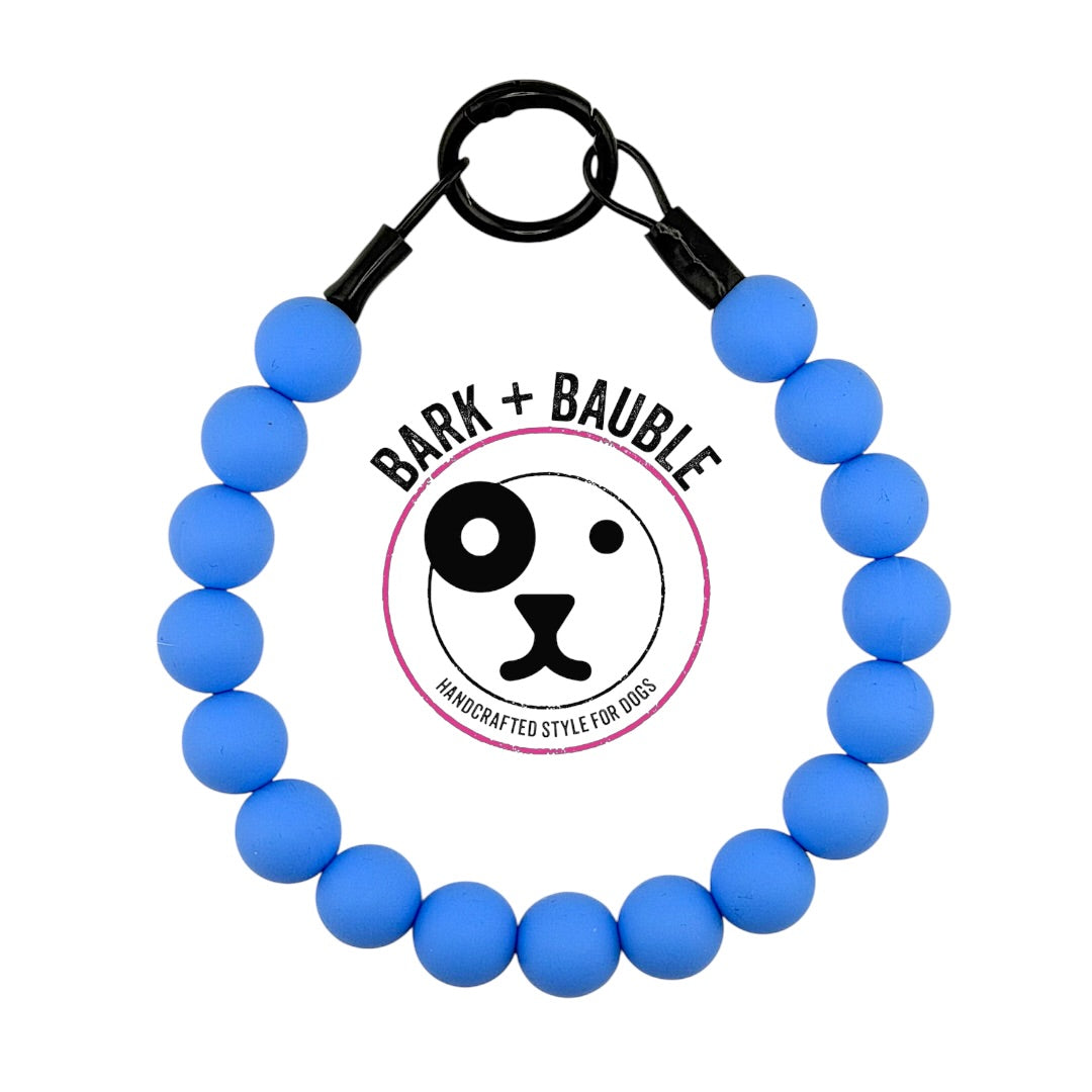 SKY BLUE SILICONE BEADED COLLAR