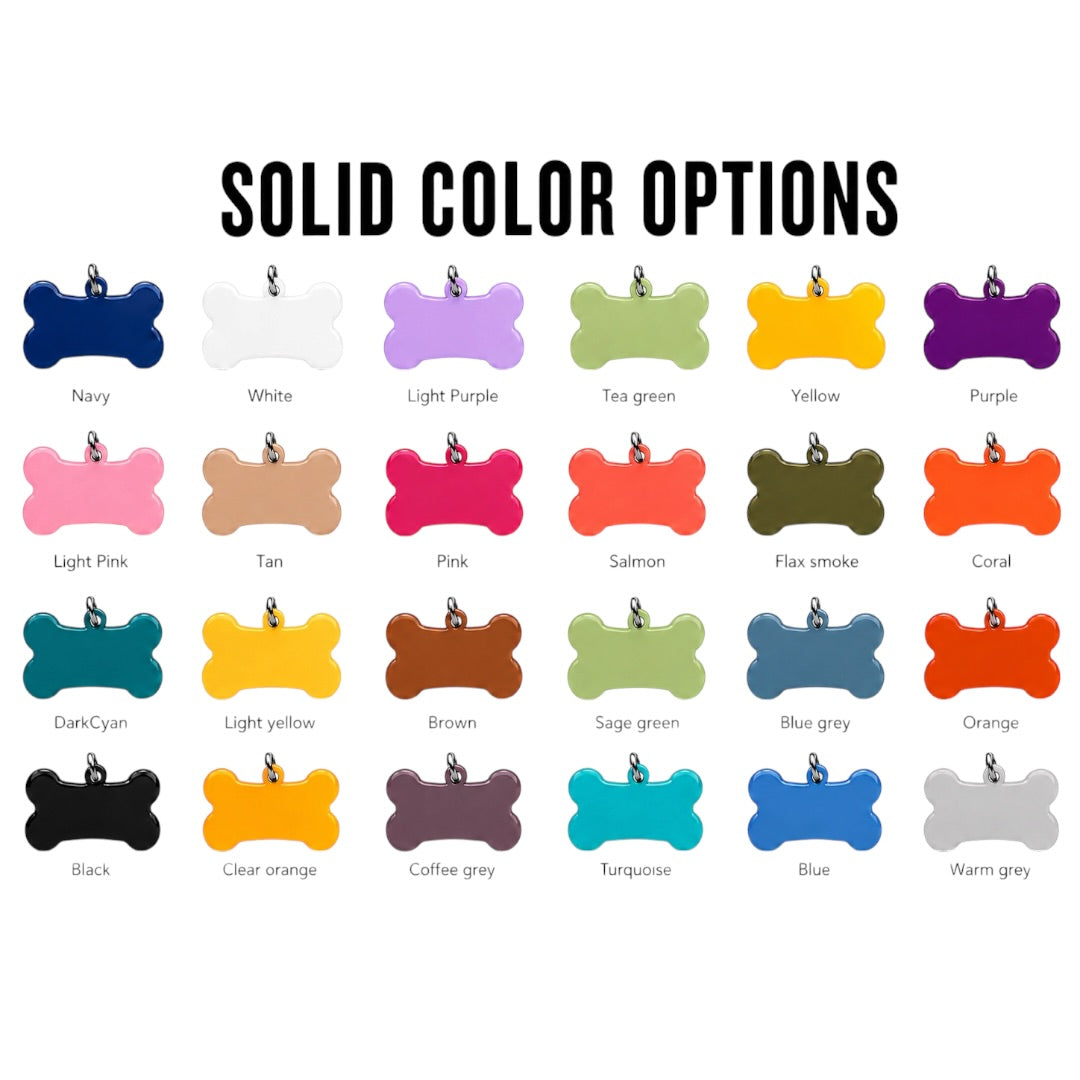 SOLID COLOR DOG TAG