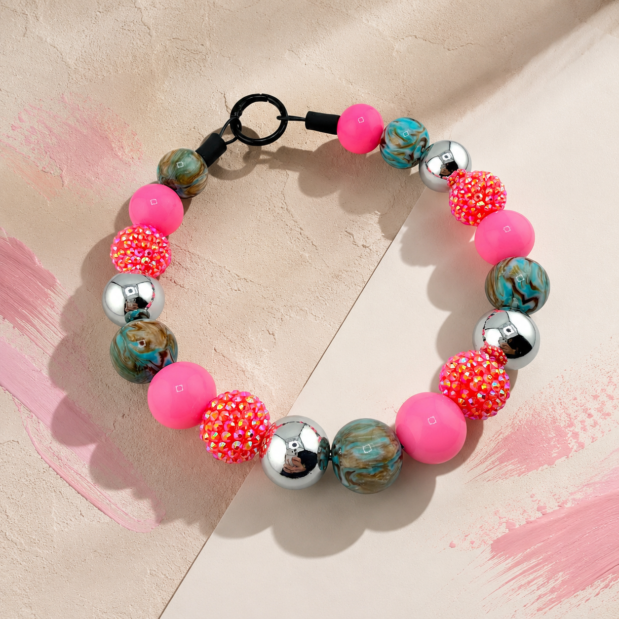 STELLAR ROSE BEADED COLLAR