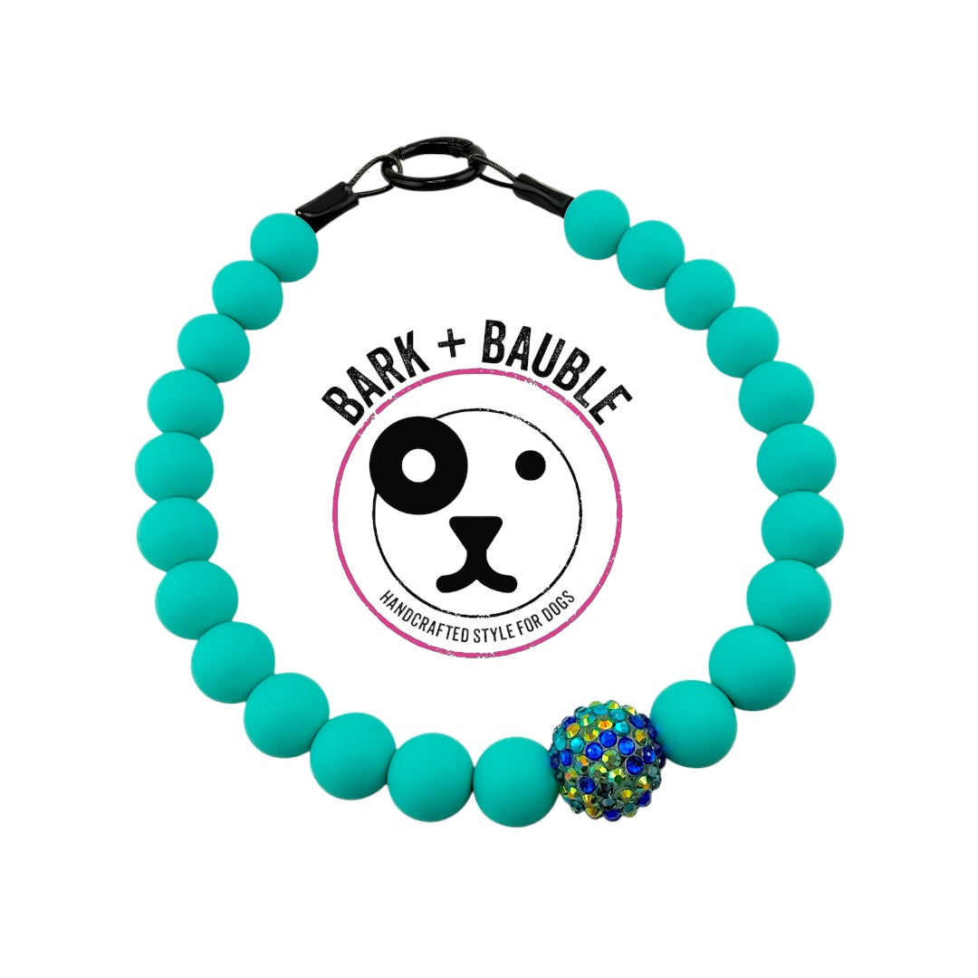 TURQUOISE SILICONE BEADED COLLAR