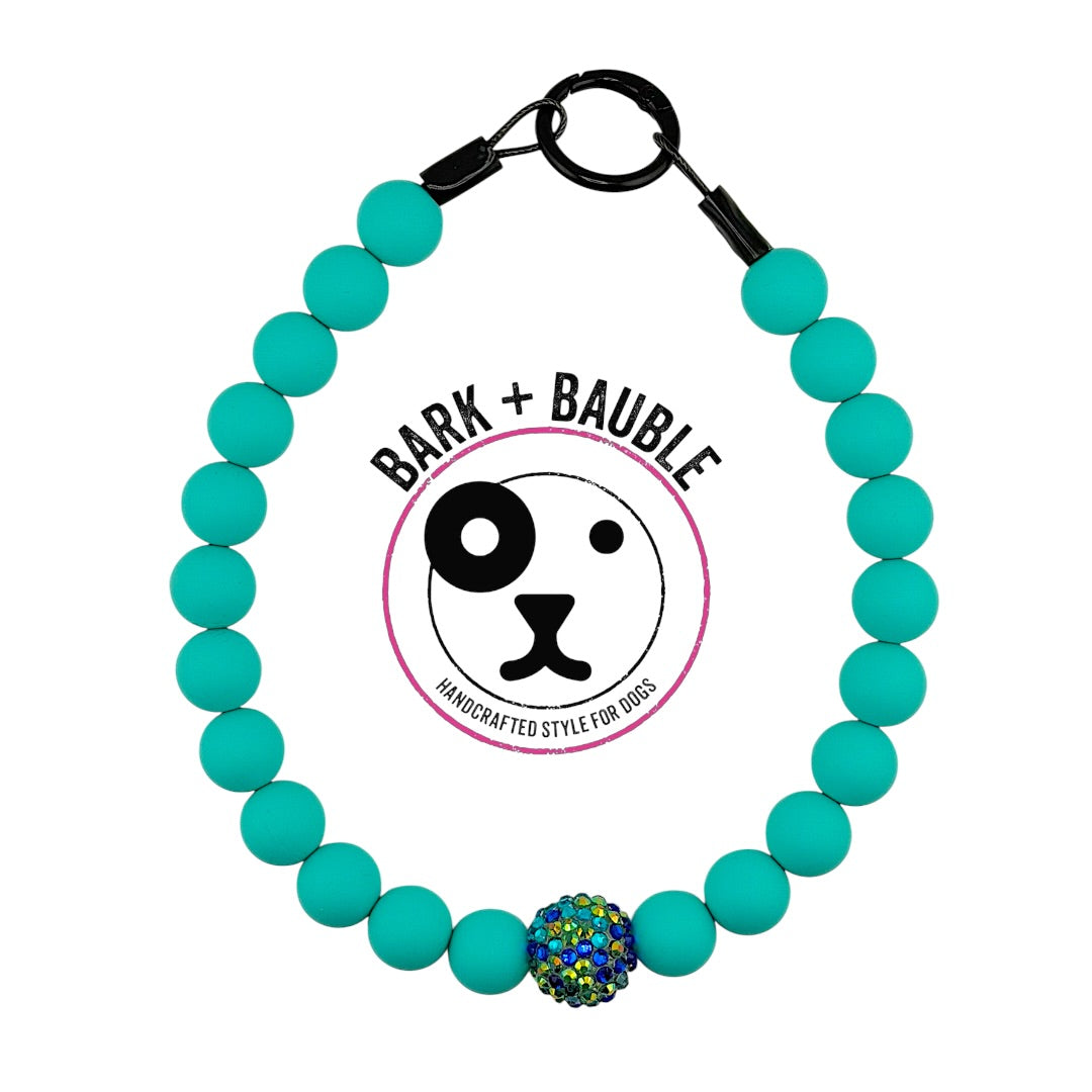 TURQUOISE SILICONE BEADED COLLAR