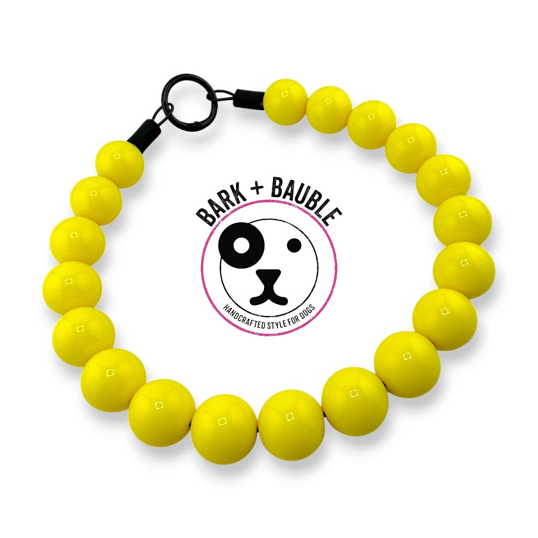 YELLOW BEADED COLLAR